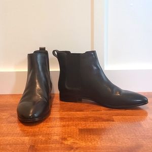 J. Crew Black Leather Chelsea Boots - 9.5